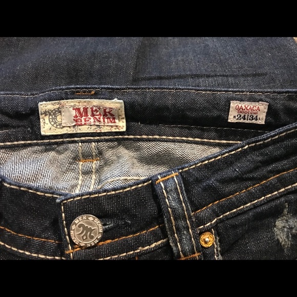 COPY - MEK JEANS OAXACA BOOT CUT SZ 24. SUPER CUTE! - Picture 4 of 5